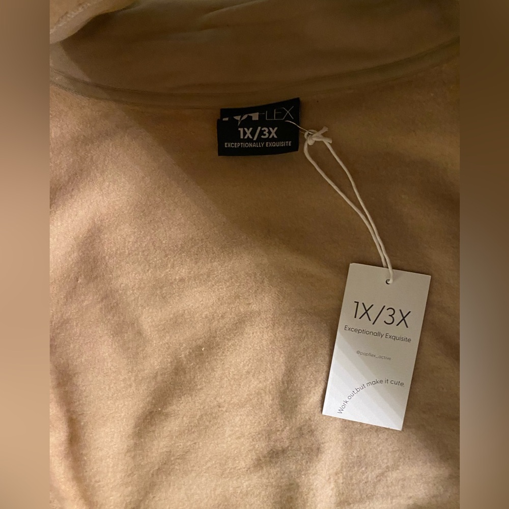 Mockneck Shruggie - Taupe - 1X/3X Popflex